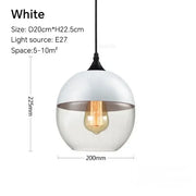 Wood-Grain Cap Glass Pendant Light