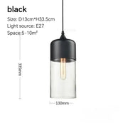 Wood-Grain Cap Glass Pendant Light