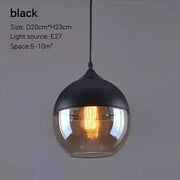 Wood-Grain Cap Glass Pendant Light