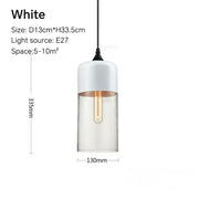 Wood-Grain Cap Glass Pendant Light
