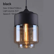 Wood-Grain Cap Glass Pendant Light