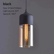 Wood-Grain Cap Glass Pendant Light