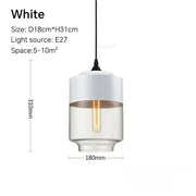 Wood-Grain Cap Glass Pendant Light