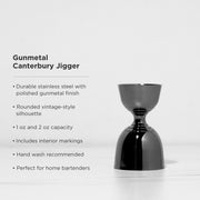 Gunmetal Black Stainless Double Jigger