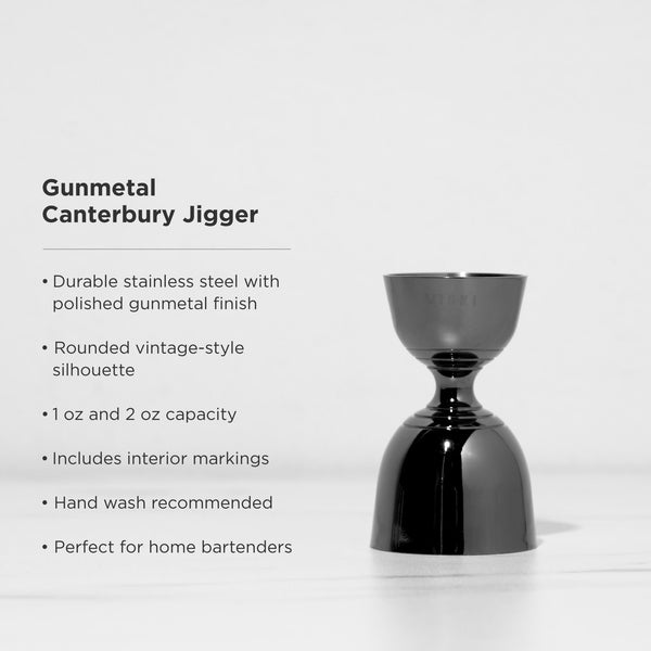 Gunmetal Black Stainless Double Jigger
