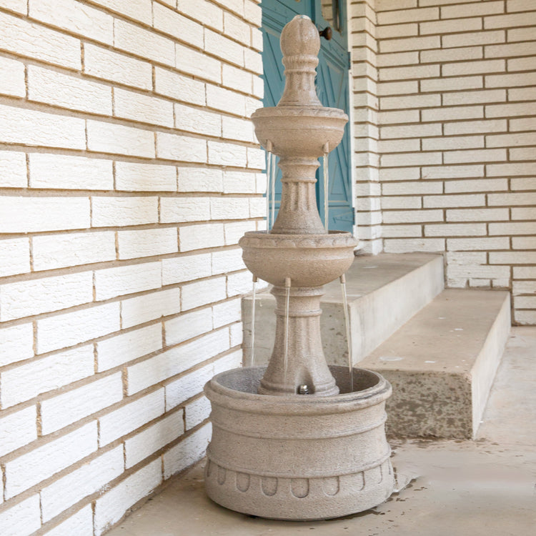 Three-Tier Polyresin Outdoor Fountain