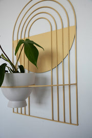 Arch-Form Painted Metal Wall Planter — alternate size option with plant styling