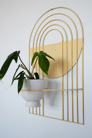 Arch-Form Painted Metal Wall Planter — packaging and unboxing view