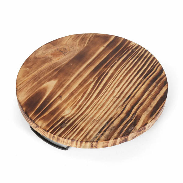 Close-up of material and construction detail — Scorched Mango Wood Serving Tray
