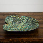 Patinated Leaf-Form Decorative Dish