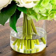 Faux Peony Hydrangea Tulip Arrangement