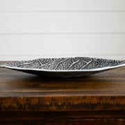 Antiqued Metal Leaf Catchall Tray