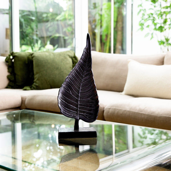 Cast Aluminum Bodhi Leaf Sculpture