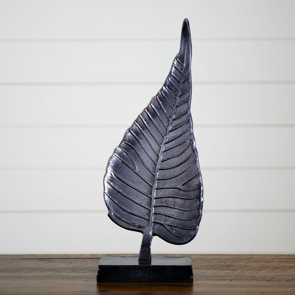 Cast Aluminum Bodhi Leaf Sculpture