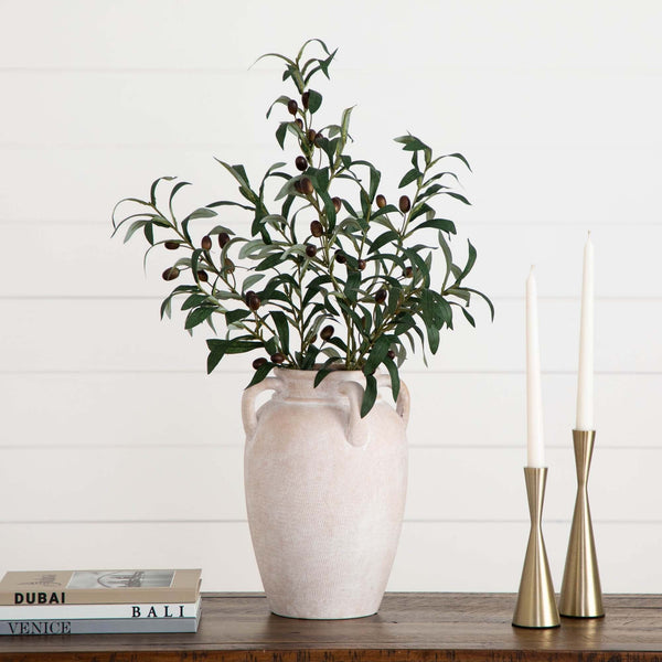 Faux Fruiting Olive Branch Stems