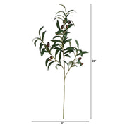Faux Fruiting Olive Branch Stems