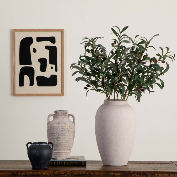 Faux Fruiting Olive Branch Stems