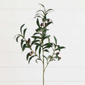 Faux Fruiting Olive Branch Stems