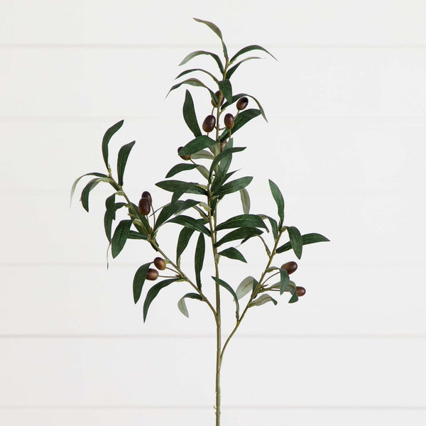 Faux Fruiting Olive Branch Stems