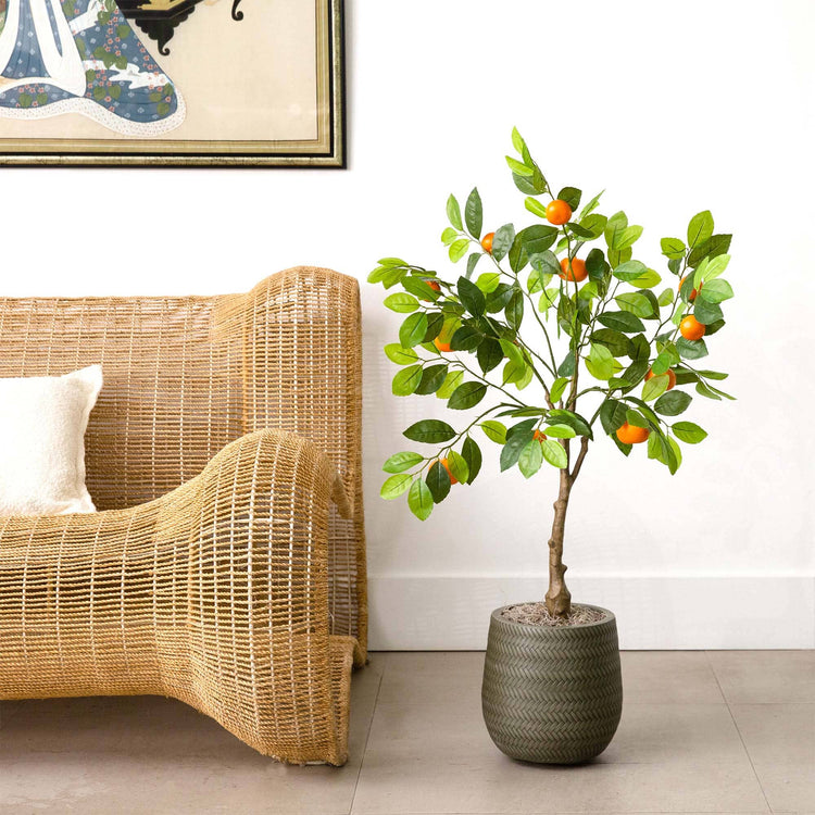 Artificial Tangerine Citrus Tree