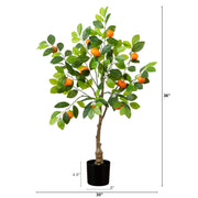 Artificial Tangerine Citrus Tree