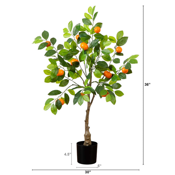 Artificial Tangerine Citrus Tree
