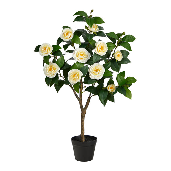 Silk Camellia Artificial Bloom Tree