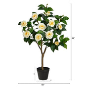 Silk Camellia Artificial Bloom Tree