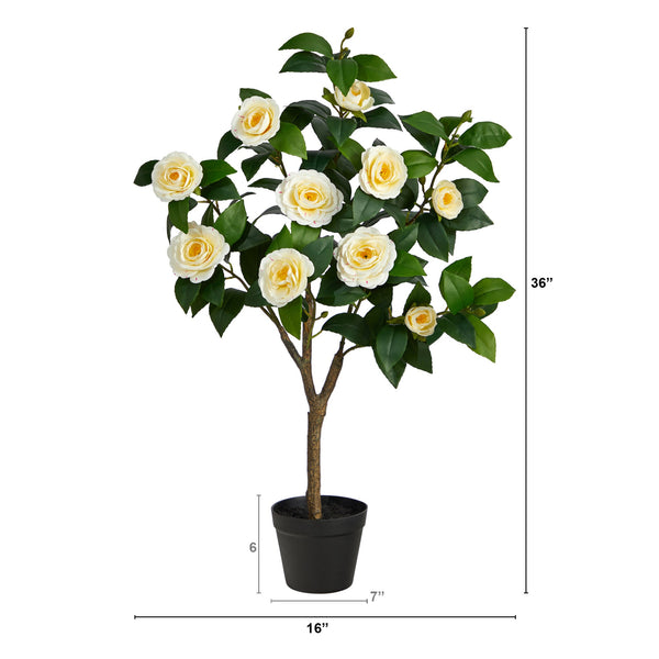 Silk Camellia Artificial Bloom Tree