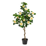 Silk Bloom Camellia Artificial Tree