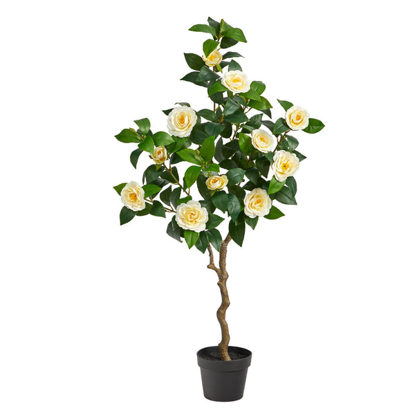 Silk Bloom Camellia Artificial Tree