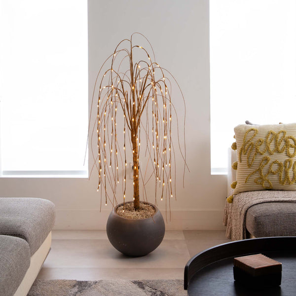 Pre-Lit Artificial Willow Tree