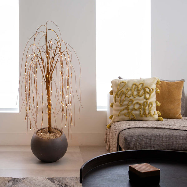 Pre-Lit Artificial Willow Tree