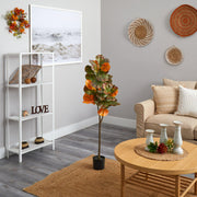 Autumn Fiddle Leaf Artificial Floor Tree