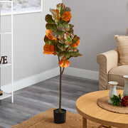 Autumn Fiddle Leaf Artificial Floor Tree