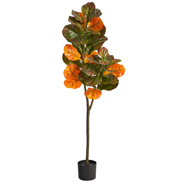 Autumn Fiddle Leaf Artificial Floor Tree
