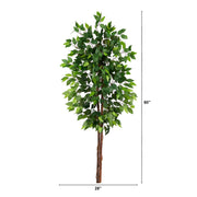 Double Trunk Artificial Ficus Tree