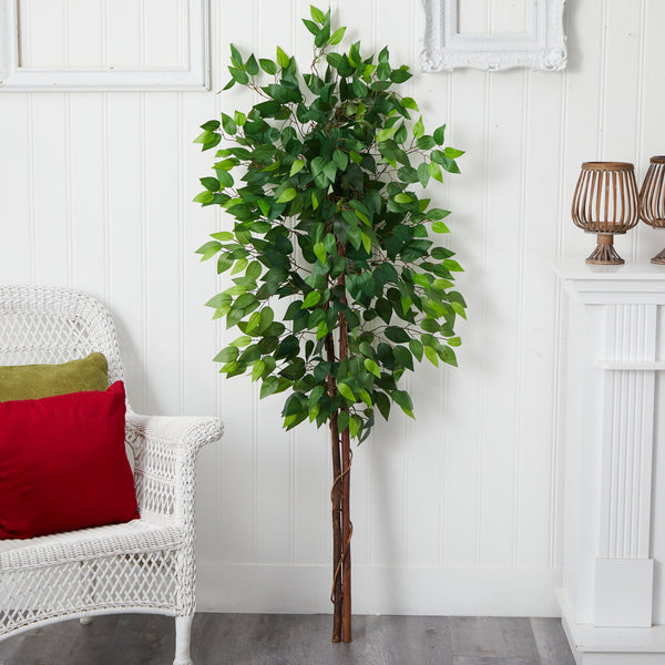 Double Trunk Artificial Ficus Tree