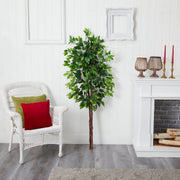 Double Trunk Artificial Ficus Tree