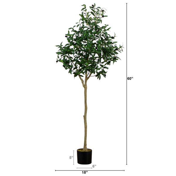 Faux Olive Indoor Tree