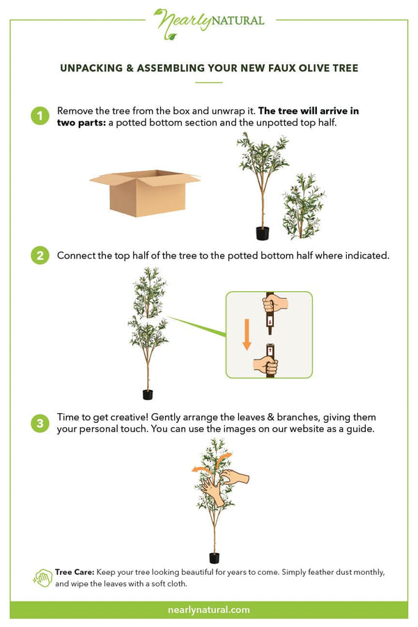 Faux Olive Tree Natural Trunk