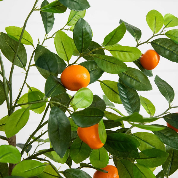 Faux Tangerine Citrus Tree