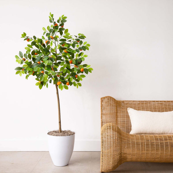 Faux Tangerine Citrus Tree