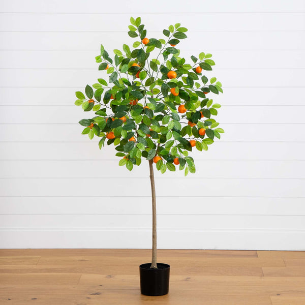 Faux Tangerine Citrus Tree