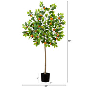Faux Tangerine Citrus Tree