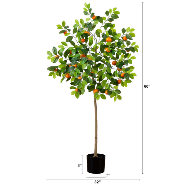 Faux Tangerine Citrus Tree