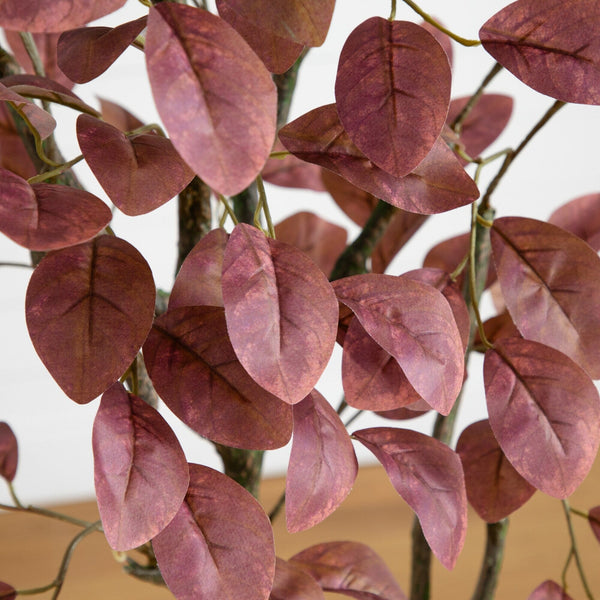 Faux Autumn Dogwood Tree in Decorative Planter, 6 ft