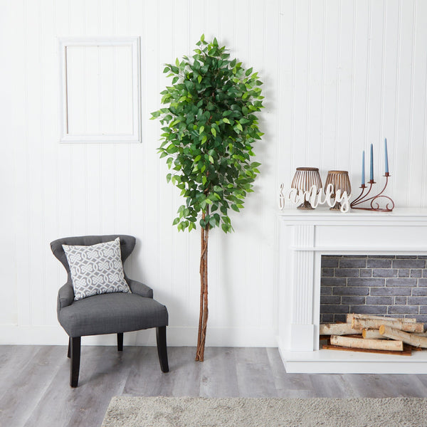 Double Trunk Artificial Ficus Tree