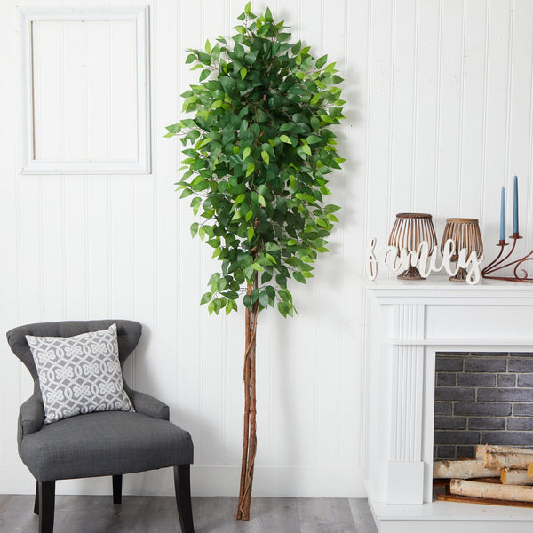 Double Trunk Artificial Ficus Tree