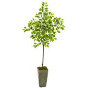 Faux Lemon Topiary Tree Planter